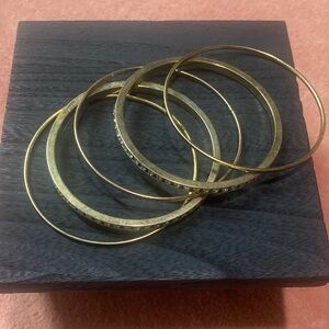 Gold Bangle Bracelet Set